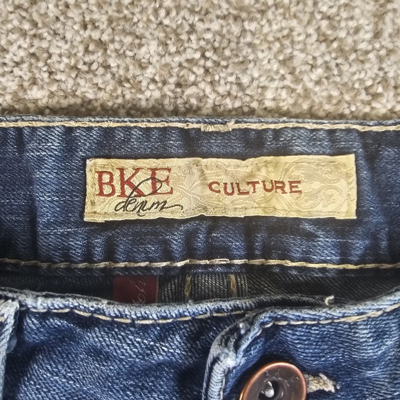 BKE Jeans Womens 27 Blue Culture Crop Capri Mid Rise Distressed Denim A6 - Picture 4 of 16